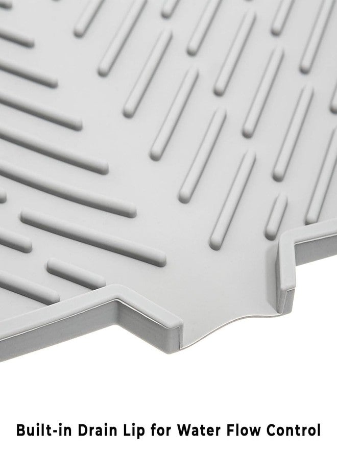 MATSON Silicone Dish Drying Mat for Kitchen - Built-in Drain Lip | Hygienic Drying Pad - Sturdy Compact Easy to Clean Tray Protects Surfaces Prevents Water Build Up 50 x 42 cm - Image 3