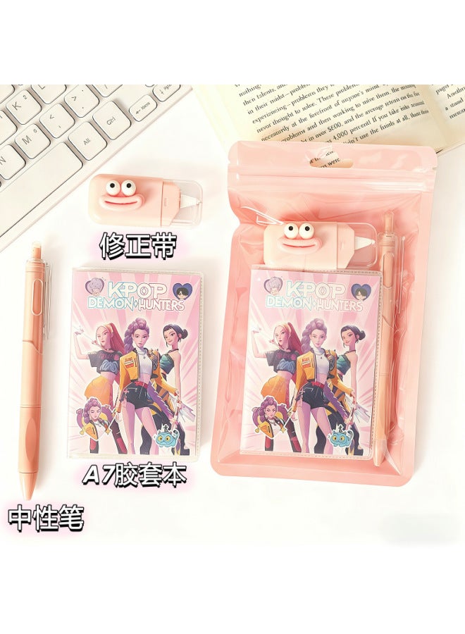 Cartoon High-looking Kpop Witch Hunter Creative Stationery Set Student Learning Cultural Supplies Learning Small Gifts