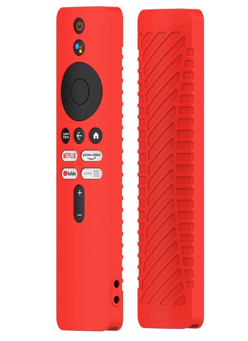 Excefore Silicone Case for for Xiaomi Mi Box 4K TV, Silicone Protective Case for Xiaomi Mi Box 4K TV Remote, 2nd Gen Stick Remote Control Anti Slip Silicone Protective Skin Cover with Lanyard, Red  - Image 2