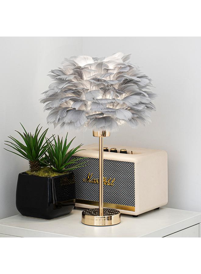 Bluejw New Nordic Ins Feather Table Lamp Simple Romantic Warm Bedside Lamp Study Bedroom Decorative Atmosphere Lamp - Image 3