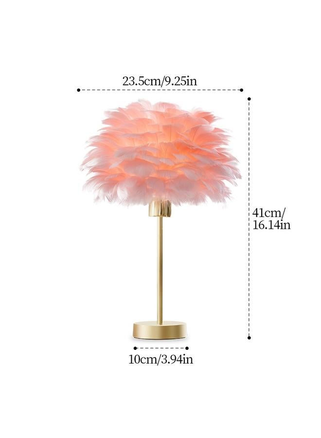 Bluejw New Nordic Ins Feather Table Lamp Simple Romantic Warm Bedside Lamp Study Bedroom Decorative Atmosphere Lamp - Image 1