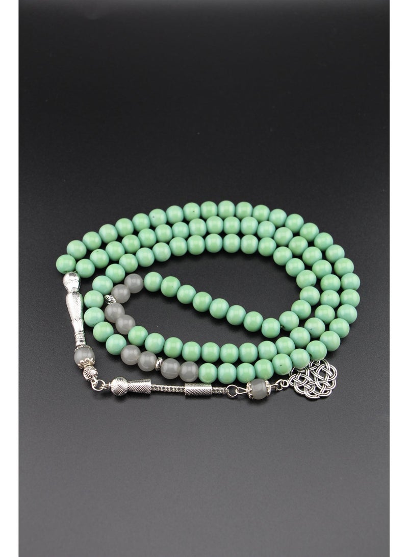 Kamins Collection Green Agate & Grey Agate Tasbih - Image 3