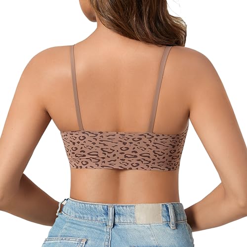 DEANGELMON 3 Pieces V Neck Bra Padded Seamless Adjustable Straps Bralettes Everyday Basic Sleeping Bras (3P6,L) - Image 4