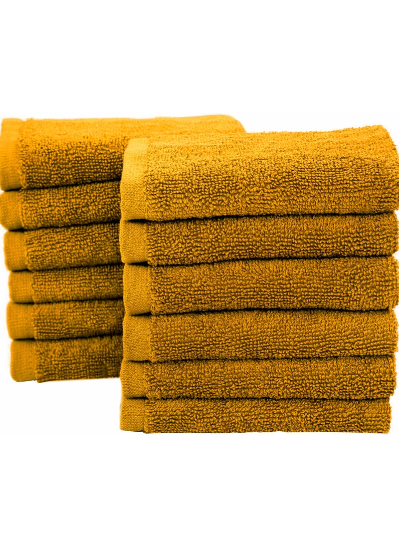 Bliss Casa Bliss Casa 100% Combed Cotton Washcloths (12 Pack, 30 x 30 CM) - 500 GSM Washcloth, Face towel Set Highly Absorbent Quick Dry and Soft Towels  - Image 2
