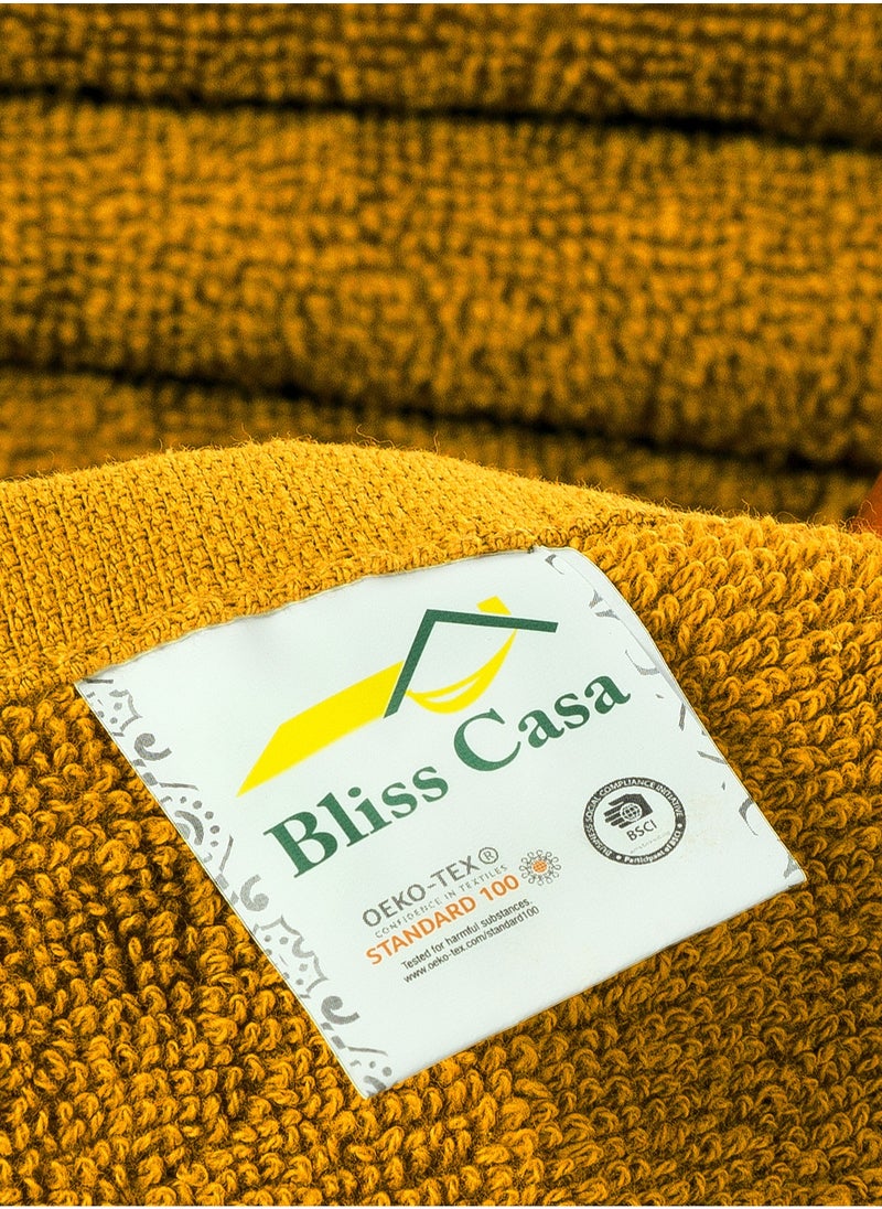 Bliss Casa Bliss Casa 100% Combed Cotton Washcloths (12 Pack, 30 x 30 CM) - 500 GSM Washcloth, Face towel Set Highly Absorbent Quick Dry and Soft Towels  - Image 5