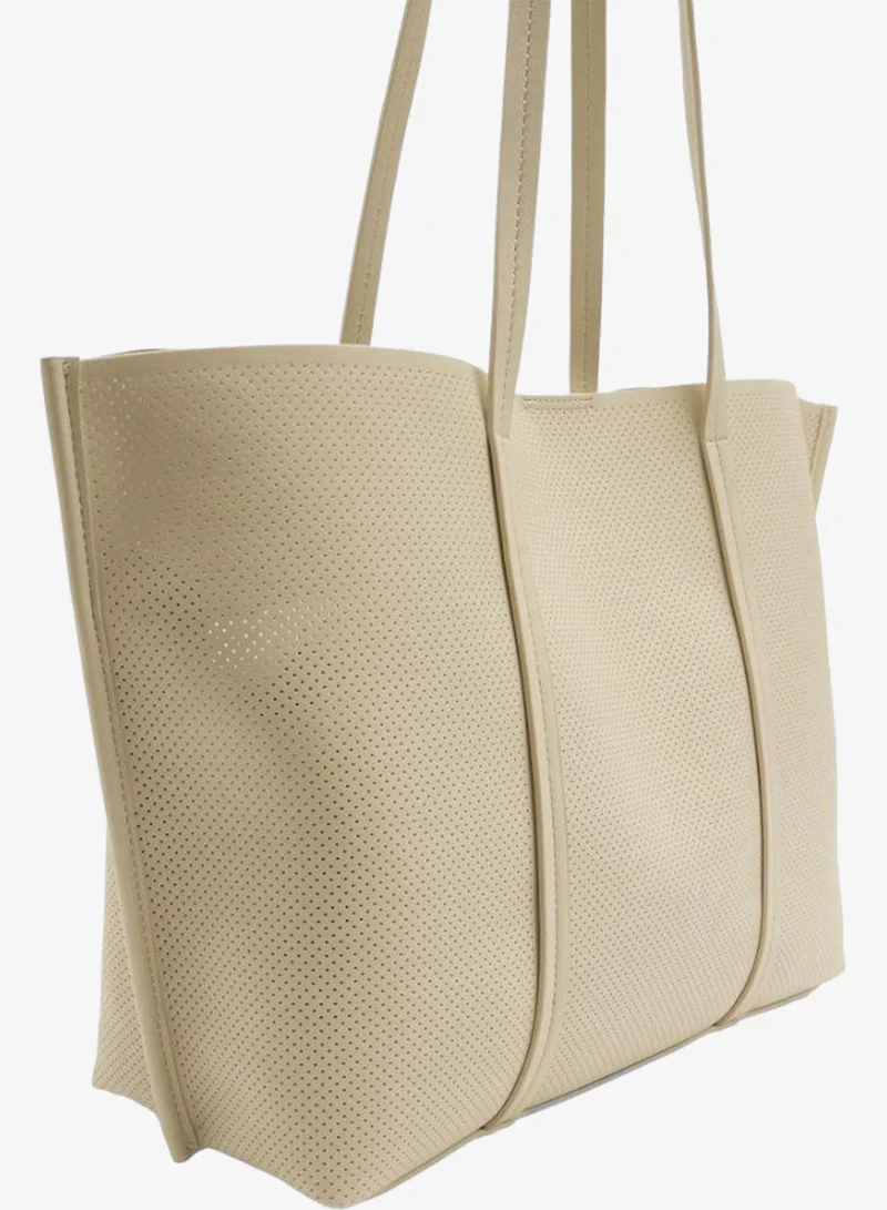 PARFOIS Perforated Shopper Bag With Removable Pouch