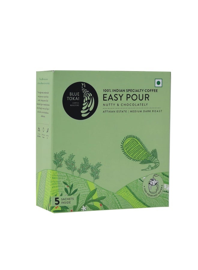 بلو توكاي لتحميص القهوة – أكياس قهوة بالتنقيط سهلة التحضير | مزرعة أتيكان – تحميص متوسط غامق | عبوة من ٥ أكياس | مصنوعة من حبوب أرابيكا ١٠٠٪ | جاهزة للتحضير خلال دقيقتين | فقط أضف الماء الساخن - Image 1