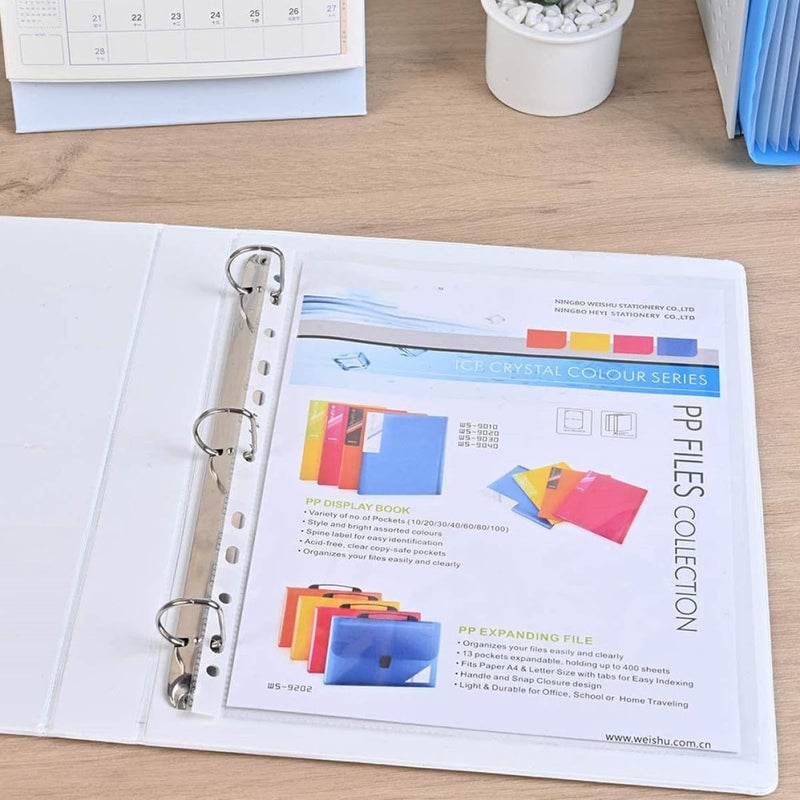 200pcs A4 Thick Glossy Sheet Protectors for Binders Office School Storage - Image 5