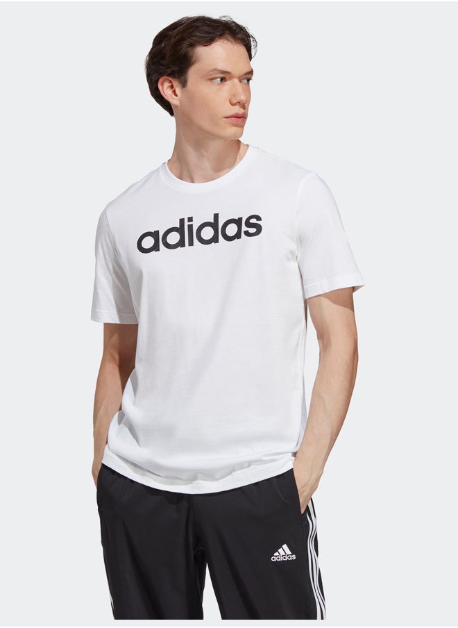 Adidas Essentials Single Jersey Linear Embroidered Logo T-Shirt  - Image 1