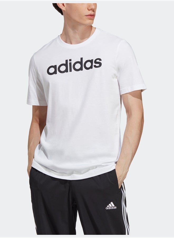 Adidas Essentials Single Jersey Linear Embroidered Logo T-Shirt  - Image 2