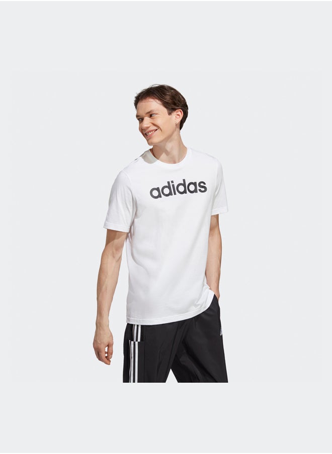Adidas Essentials Single Jersey Linear Embroidered Logo T-Shirt  - Image 4
