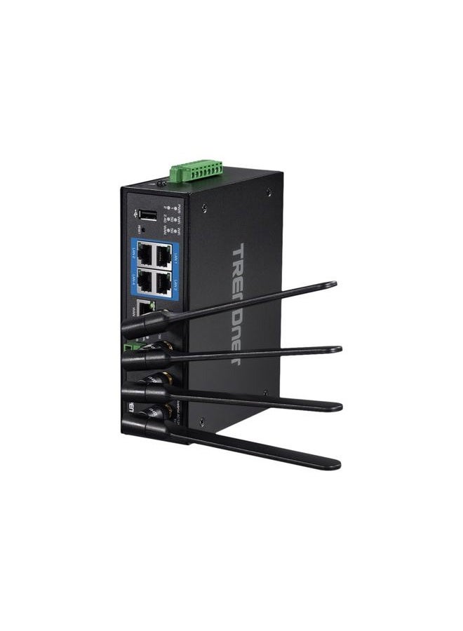 TRENDnet Industrial AC1200 Wireless Dual Band Gigabit Router, Black, TI-W100 - Image 1