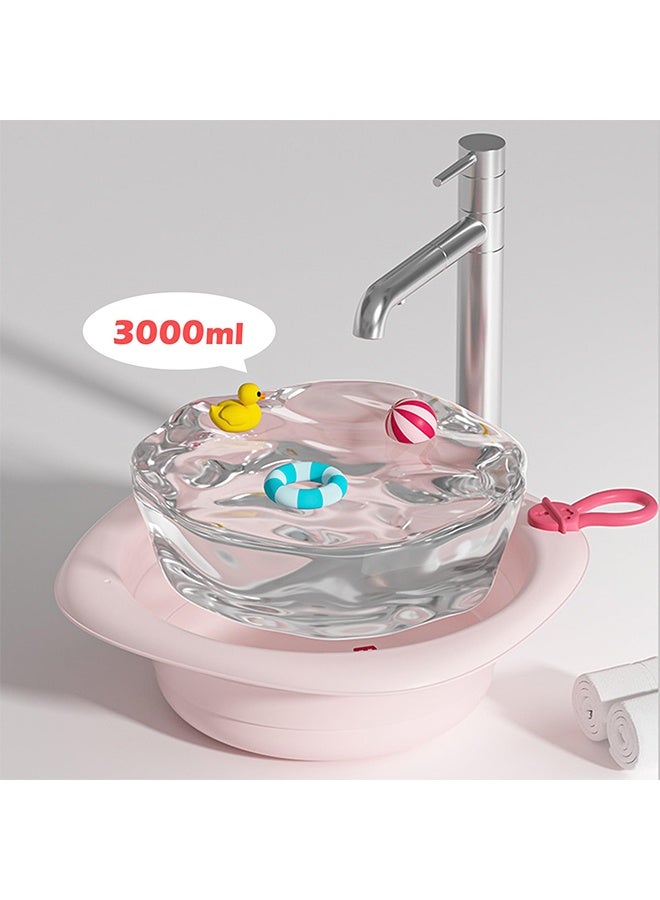Collapsible Wash Basin Set, Portable Foldable Plastic Basins for Baby Bottles, Kids, Camping, Travel, and Laundry - Image 3