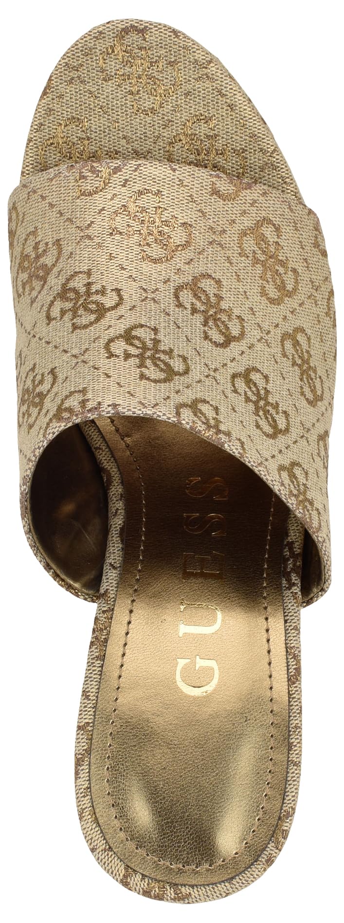 Guess Women's YENISE Wedge Sandal, Gold 710, 6.5 - Image 2