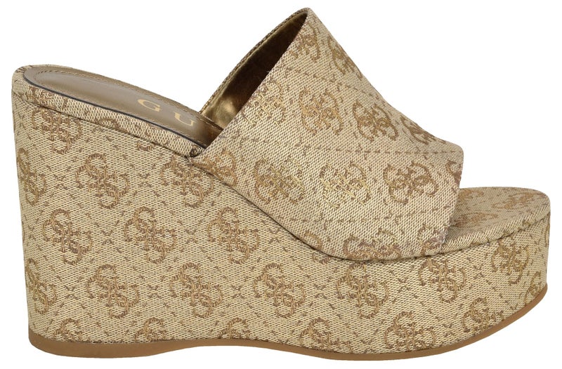 Guess Women's YENISE Wedge Sandal, Gold 710, 6.5 - Image 5