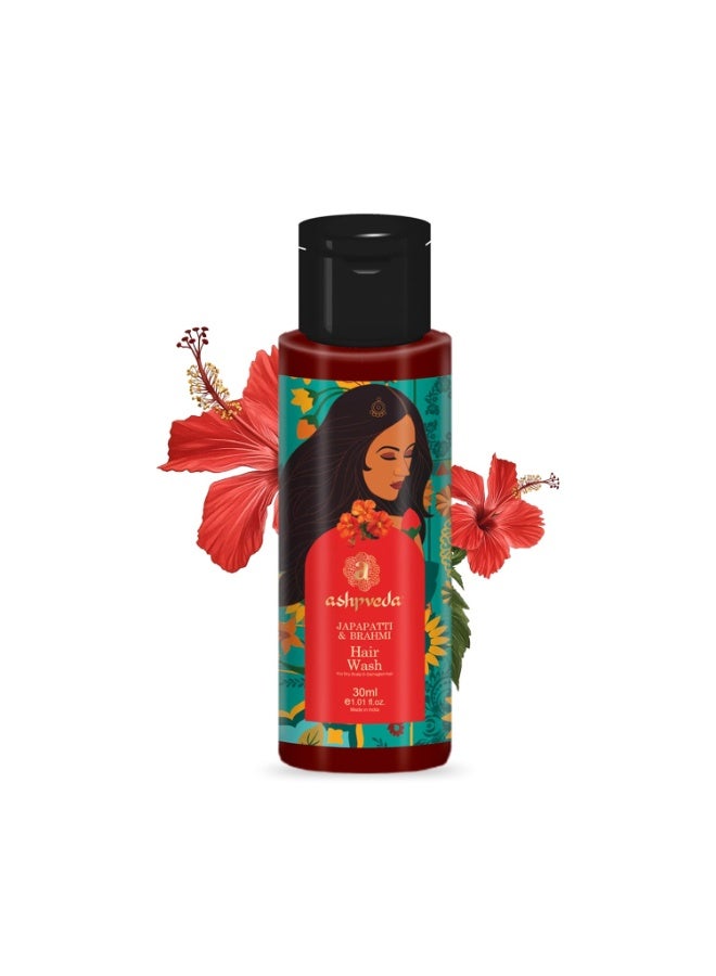 Ashpveda Ayurvedic Hair Wash Shampoo With Japapatti & Brahmi for Repairing Damaged and Dry Hair (30 ml) - Image 1