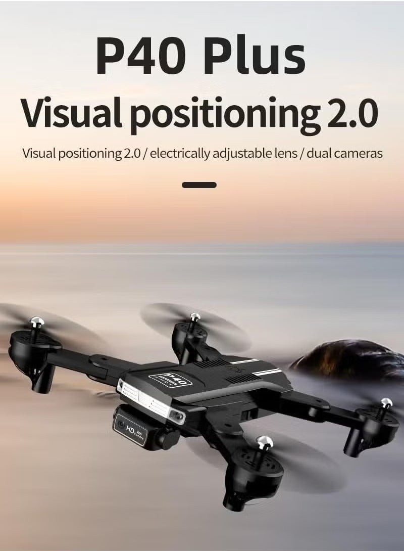 PIHOT P40 Drone with Dual Camera – Remote Camera Mode Adjustment, Visual Positioning System, 4K HD Aerial Photography, Foldable & Portable Design, Includes Travel Suitcase, Ideal for Vlogging, Aerial Shots, and Outdoor Exploration  - Image 5