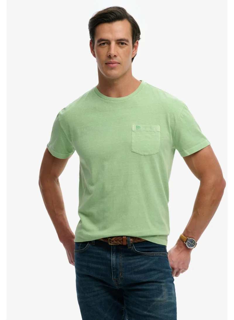 سوبر دراي Classic Cotton Linen Pocket T-Shirt