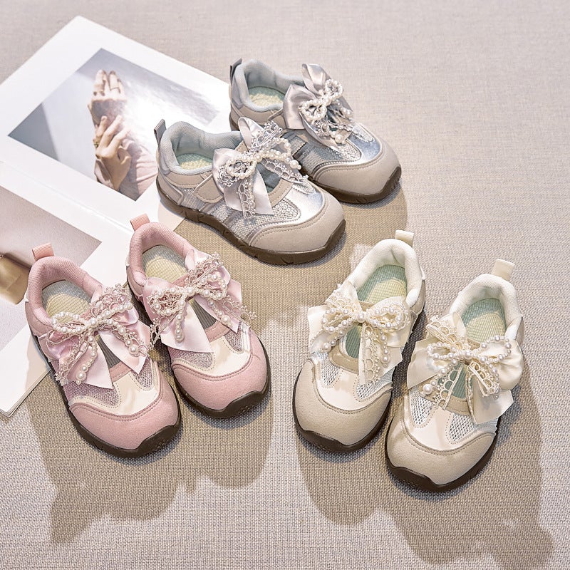 Girls'' Training Shoes 2026 New Model Children''s Shoes for Girls Princess Style Sneakers Spring Pink Sneakers Mesh Shoes - Image 5