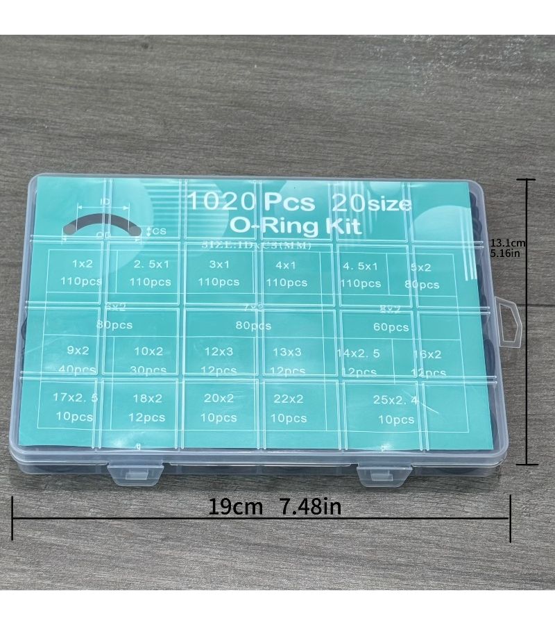 1020pc Nitrile Rubber O Ring Set 65A Hardness 20 Sizes for Sealing - Image 4
