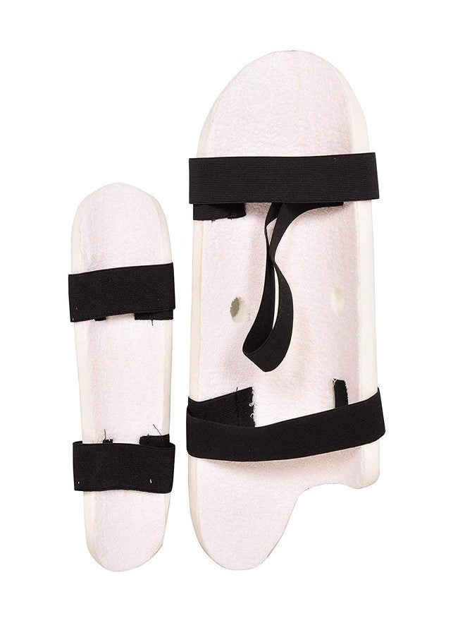 HIRNOTS Cricket Men's Elbow + Thigh Safety Guard/Pad, Combo(White, Standard Size) - Image 3