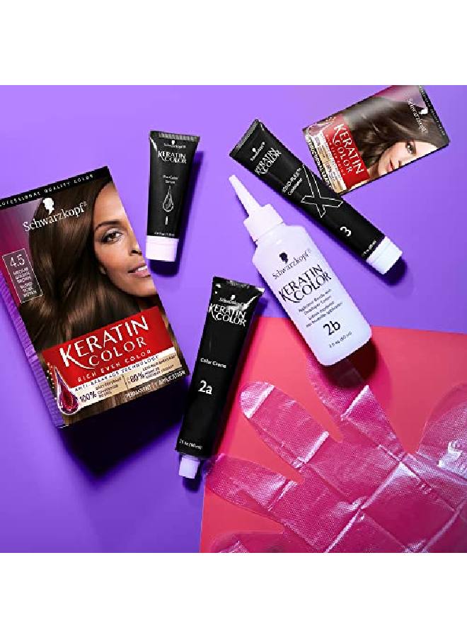 Schwarzkopf Keratin Color Permanent Hair Color Cream 4.5 Medium Golden Brown 4.5 Medium Golden Brown 1 Count - Image 3