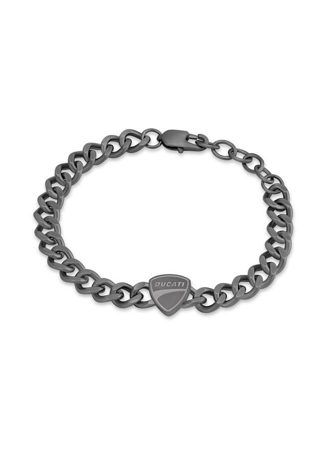 دوكاتي سوار سلسلة ستانلس ستيل رجالي بلون رمادي معدني - Image 1