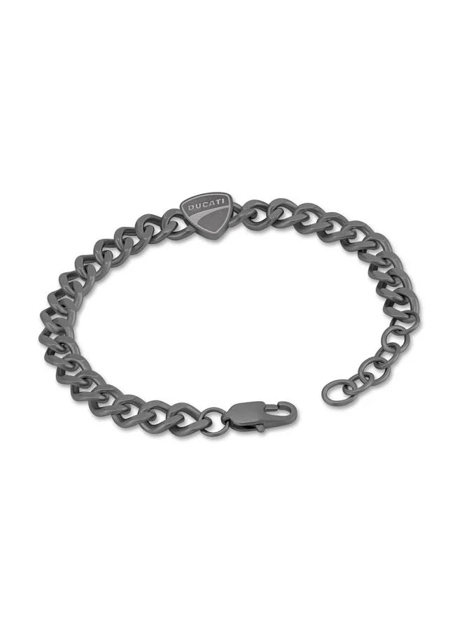 دوكاتي سوار سلسلة ستانلس ستيل رجالي بلون رمادي معدني