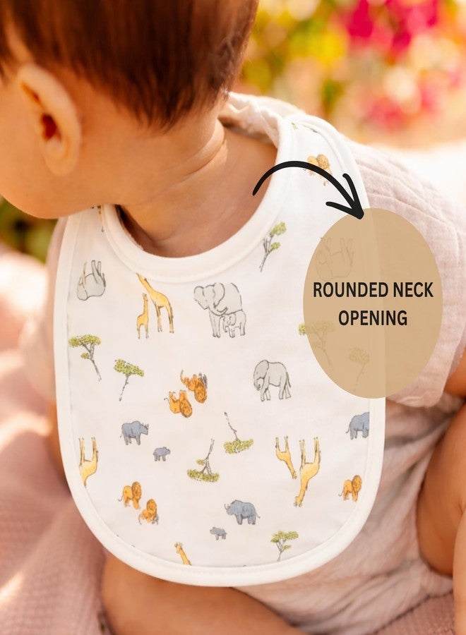 Nestlooms Pure Cotton Baby Bibs Set,Skin Friendly & Super Absorbent, Waterproof Backing, Adjustable Snap Buttons, Quick Absorption & Fast Drying,Babies & Toddlers (Set of 3 - Grandma Loves Me) - Image 5