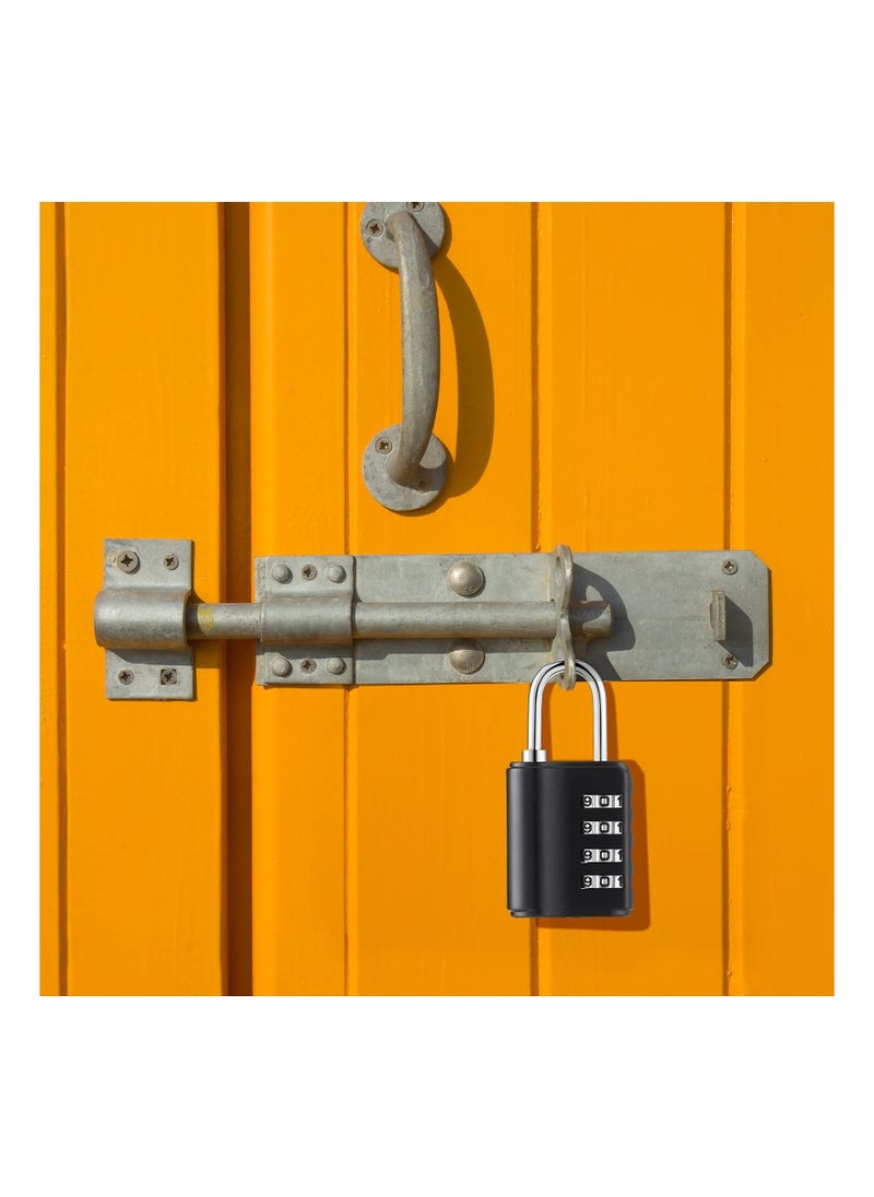 Y&D - 4 Pcs Combination Padlock, Digit Resettable Security Padlock with Keys, for School Sports Gym or Locker, Fence, Toolbox, Case, Hasp Storage and Employee Locker - Image 1