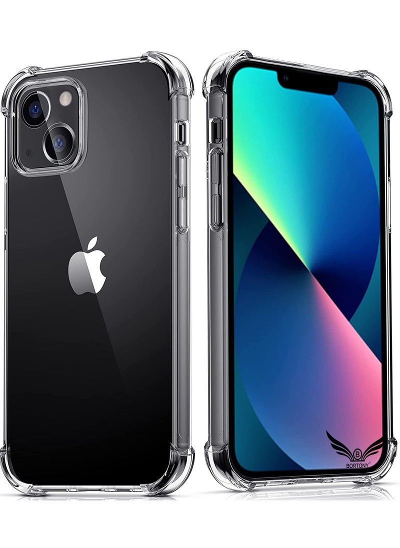 BORTONY iPhone 14 Case Cover 6.1 Inch Slim Soft TPU Material Bumper Shockproof Protective Case Anti-Scratch Clear Cover for Apple iPhone 14  - Image 1