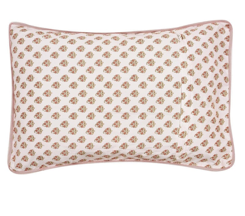 RRC Quilted Floral Print Cotton Pillow Covers Set of 2,17X27(Inches) 220 GSM Soft Cotton Quilted Pillow Cover Protector Zippered Closure - Image 3