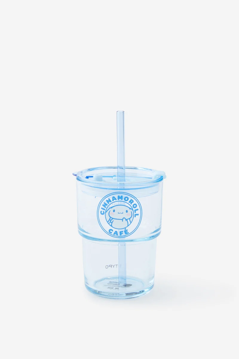 Typo Collab Love A Latte Glass Tumbler