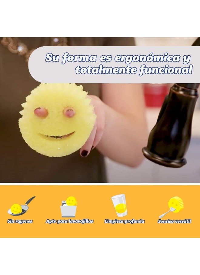 Scrub Daddy - Scrub Daddy Original 4 Pack, Cleaning Sponges for Washing Up, Dish and Kitchen Sponge - Image 1