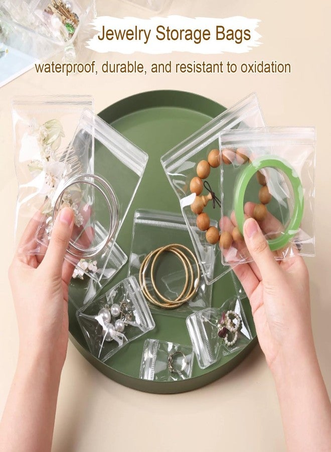 Nibbler 15 Pcs Jewellery Organiser Storage Pouches Clear Zip Lock Cover for Rings, Earrings, Necklace, Transparent, Polyvinyl Chloride PVC (15 Medium) - Image 2