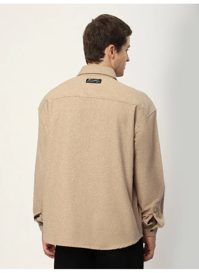 Beyoung Khaki Recycled Flannel Shirt