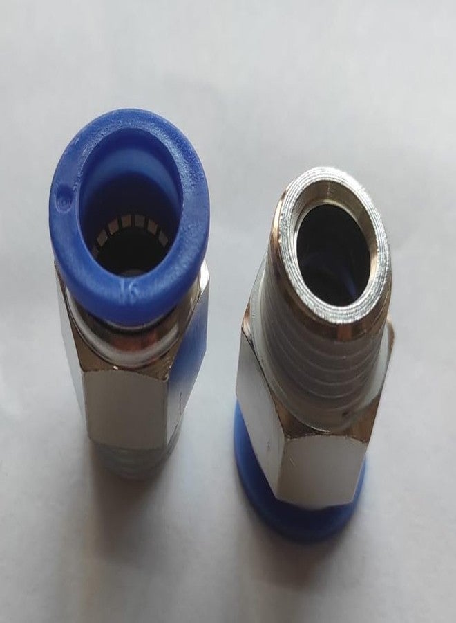 CRAFTSFY 1/2" X 16 MM OD Pneumatic Push Type Male Connector Push in Joint PneumatiK Connector Quick Fittings Size: 1/2 X 16 M OD Pneumatic ConnectR Quick Connect Air Fittings Size:1/2" X 16 MM (2pc) - Image 3