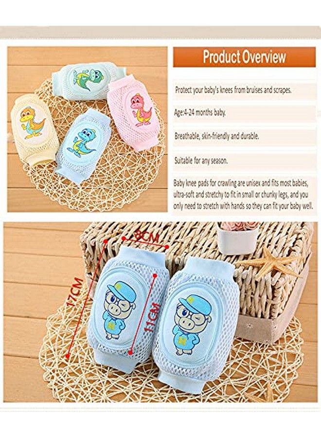 Uber World Baby Knee Pads Mesh Design Thick Cushion Light Pink Pack Of 1 Pair - Image 4