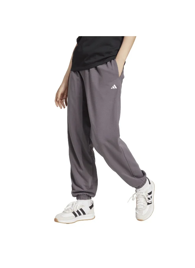 اديداس adidas essentials small logo french terry cuffed women pants