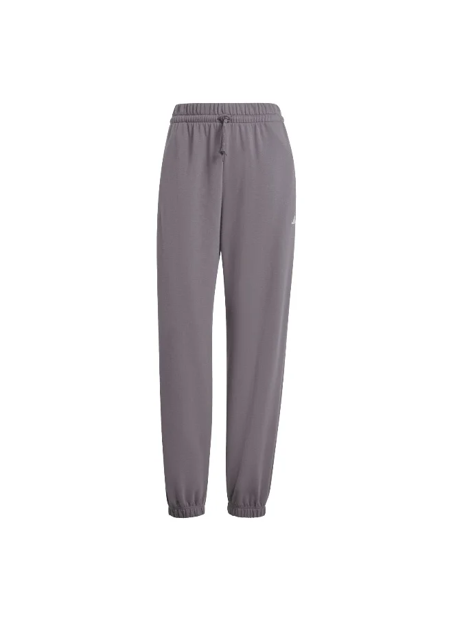 اديداس adidas essentials small logo french terry cuffed women pants