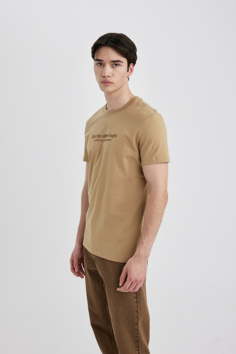 DeFacto Man Slim Fit Crew Neck Printed T Shirt - Image 3