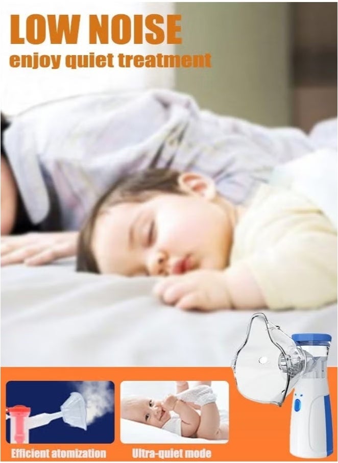 Generic Nebulizers USB Rechargeable Portable Nebulizer Machine for Adults and Children Ultrasonic Mesh Inhalators with Masks and Mouthpieces for Home and Travel Use  - Image 4