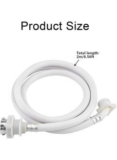 Bolivia's Washing Machine Hose 2M Durable Water Inlet Hose Pipe Washing Machine Inlet Hose Extension Tube Easy To Use Drainage Washing Machine Pipe Portable Washing Machine Hoses For Home Hotel  - Image 5
