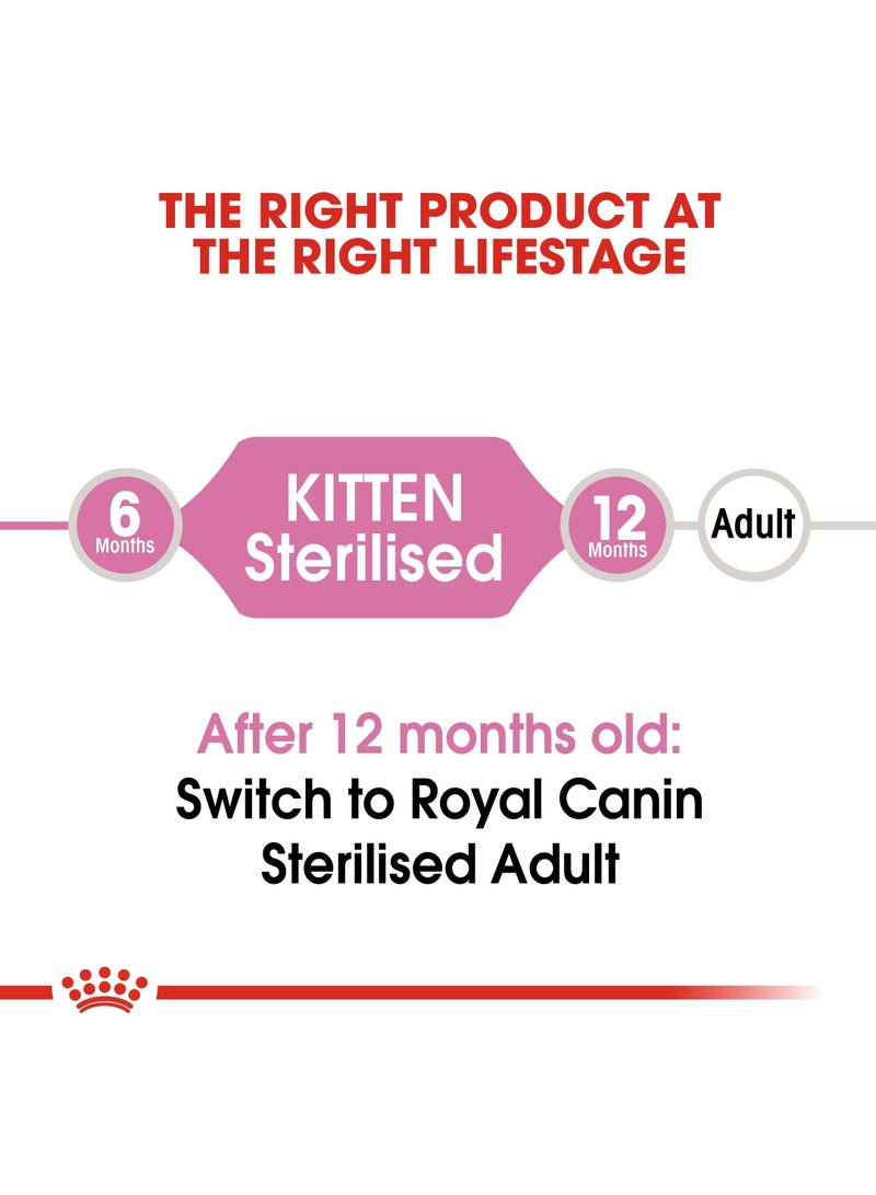 ROYAL CANIN Health Nutrition Kitten Sterilised Stage 4 Dry Food 2 kg - Image 2