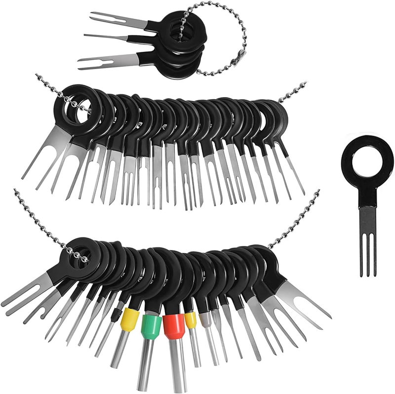 MENKEY Terminal Removal Tool Kit for Car, 39 Pieces Wire Connector Pin Release Key Extractor Tools Set for Most Connector Terminal - Image 1