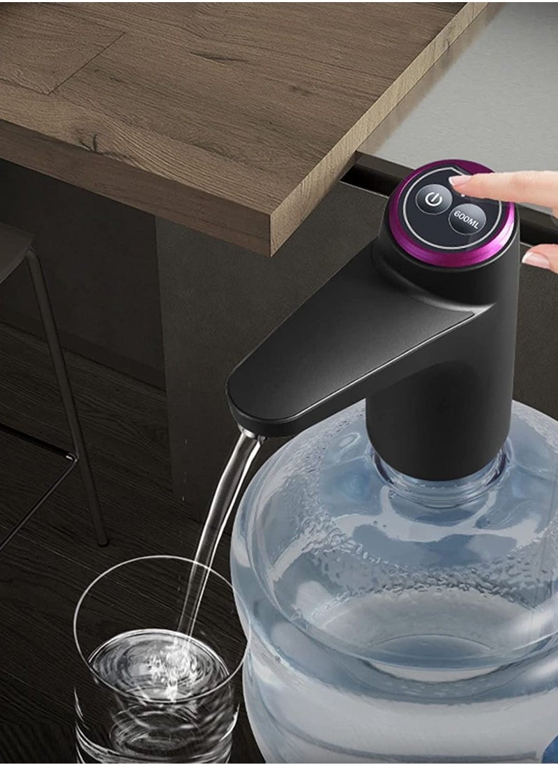Toshionics - Portable Smart Chargeable Electric Water Drinking Bottle Dispenser Pump for 3 5 Gallon with Large Capacity Battery Micro USB - Image 1