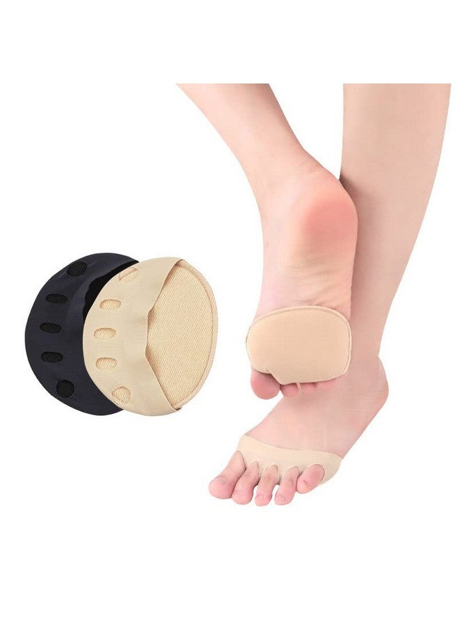 Hannea HANNEA® 4 Pairs Forefoot Pads Honeycomb Fabric Ball of Foot Cushion Metatarsal Pads for Women, Reusable High Heels Invisible Socks, Comfortable Non-Slip Toe Sleeves for Relieving Foot Fatigue - Image 2
