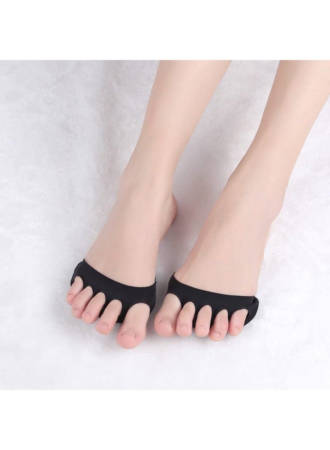 Hannea HANNEA® 4 Pairs Forefoot Pads Honeycomb Fabric Ball of Foot Cushion Metatarsal Pads for Women, Reusable High Heels Invisible Socks, Comfortable Non-Slip Toe Sleeves for Relieving Foot Fatigue - Image 4