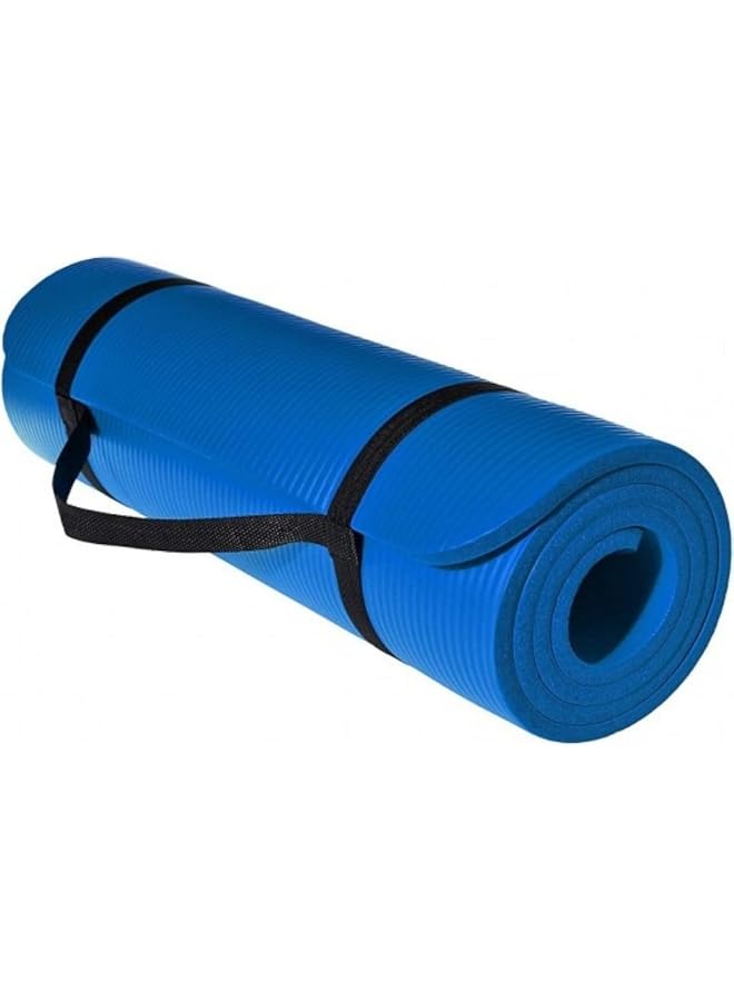 Nariele Solid Color Yoga Mats Non Slip Eco Friendly Exercise Mat Nbr Workout Mat Extra Thick 10Mm Fitness Yoga Mat For Beginner Blue 185X90Cm(73X35Inch)