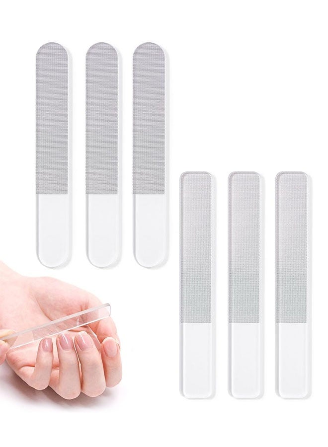 6 قطع نانو زجاج ملفات الأظافر ، مجموعة ملفات الأظافر الكريستالية الدقيقة ، أدوات الأظافر المنكير المهنية لاستخدام الصالون المنزلي - Image 1